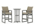 POLYWOOD EDGE Woven 3-Piece Farmhouse Bar Set in Slate Grey / Dune Grass