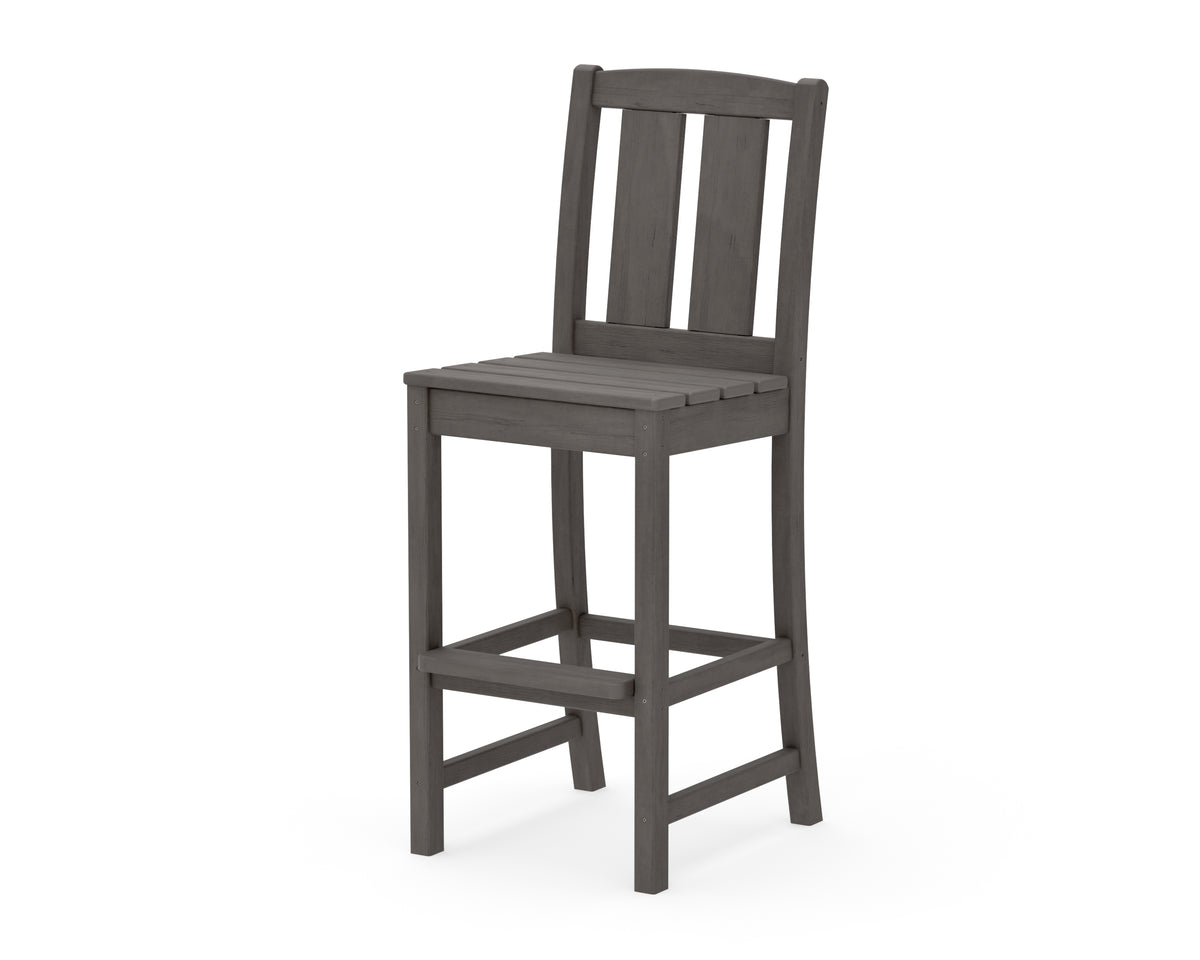 POLYWOOD Mission Bar Side Chair in Driftwood