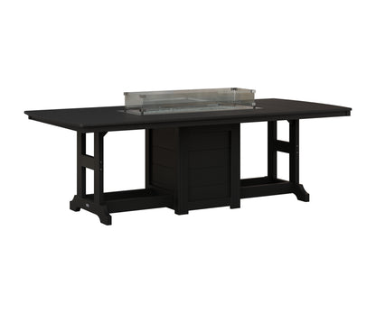 Berlin Gardens Garden Classic 44" x 96" Rectangular Fire Table in Black