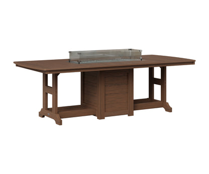 Berlin Gardens Garden Classic 44" x 96" Rectangular Fire Table in Brazilian Walnut