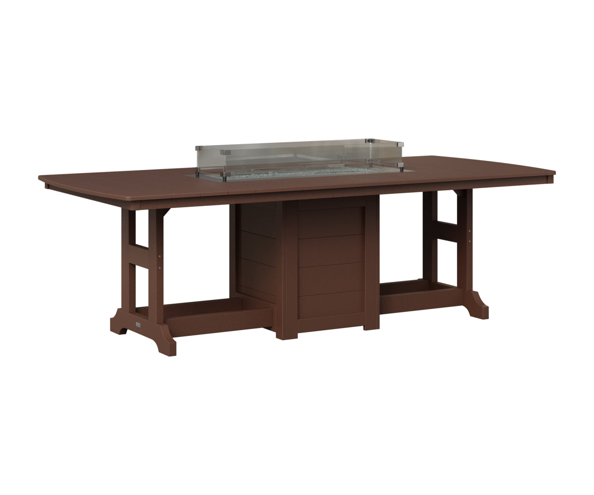 Berlin Gardens Garden Classic 44" x 96" Rectangular Fire Table in Chocolate Brown