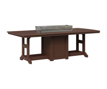Berlin Gardens Garden Classic 44" x 96" Rectangular Fire Table in Chocolate Brown