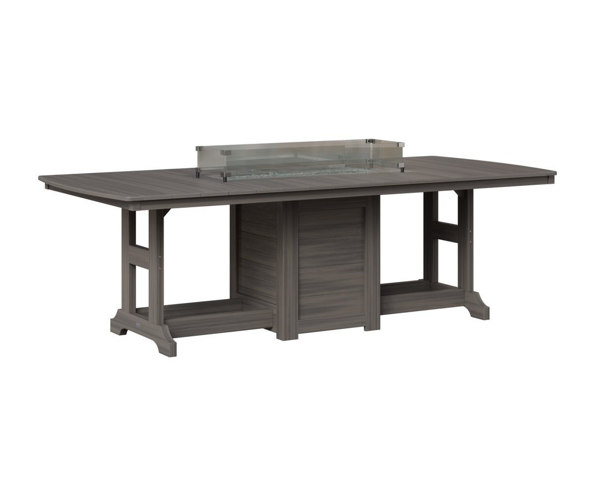 Berlin Gardens Garden Classic 44" x 96" Rectangular Fire Table in Coastal Gray