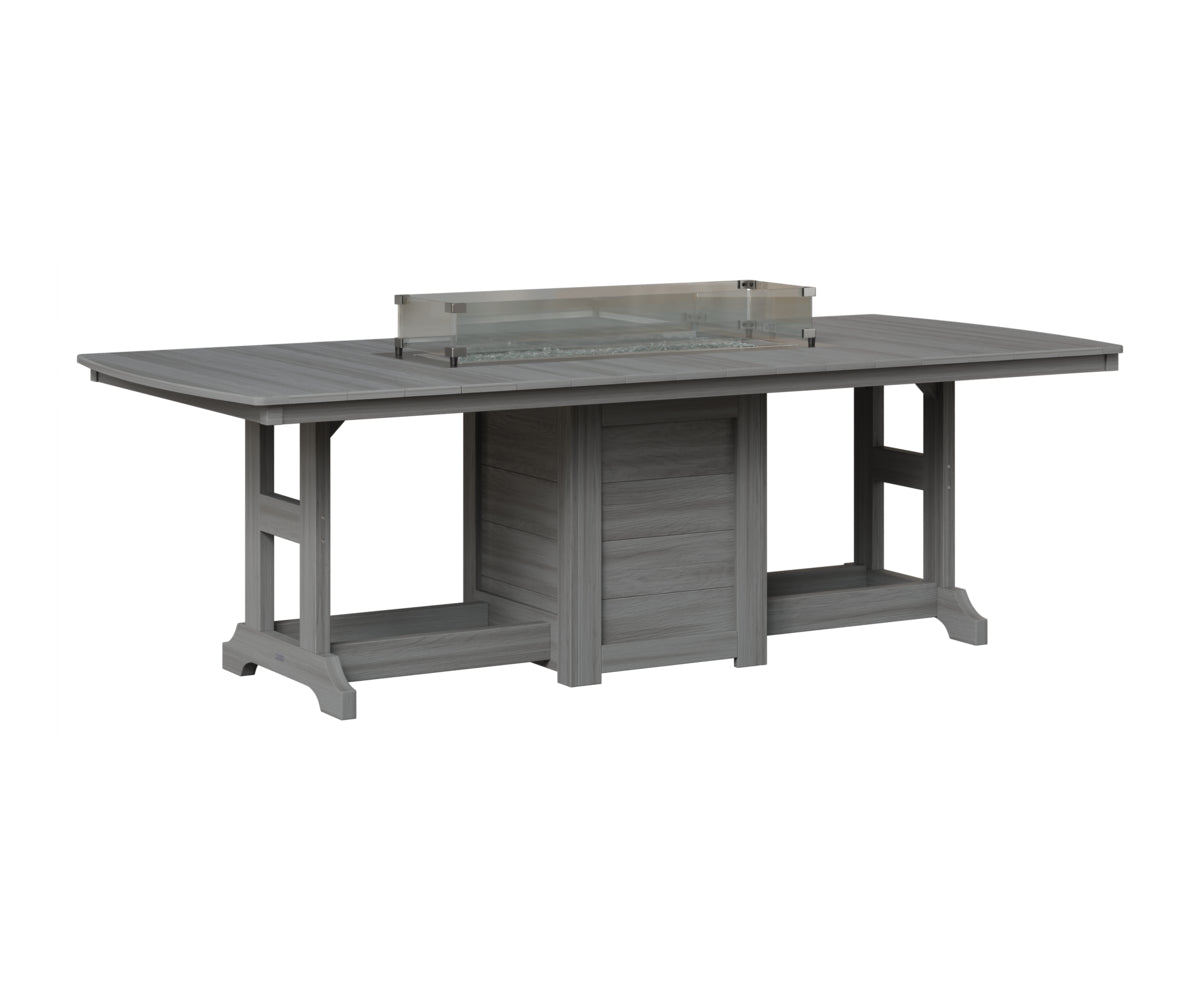 Berlin Gardens Garden Classic 44" x 96" Rectangular Fire Table in Driftwood Gray