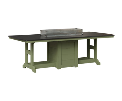 Berlin Gardens Garden Classic 44" x 96" Rectangular Fire Table in Sage, Hammered Black top