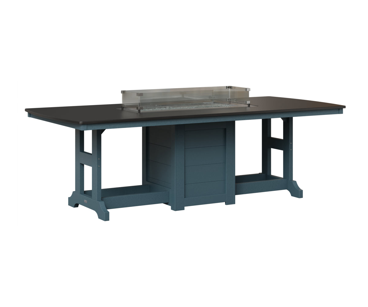 Berlin Gardens Garden Classic 44" x 96" Rectangular Fire Table in Slate, Hammered Black top