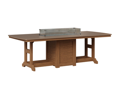 Berlin Gardens Garden Classic 44" x 96" Rectangular Fire Table in Antique Mahogany, Hammered Bronze top