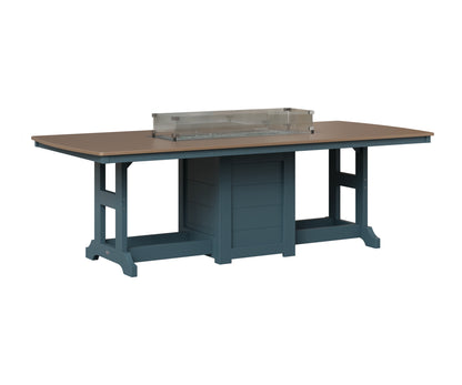 Berlin Gardens Garden Classic 44" x 96" Rectangular Fire Table in Slate, Hammered Bronze top