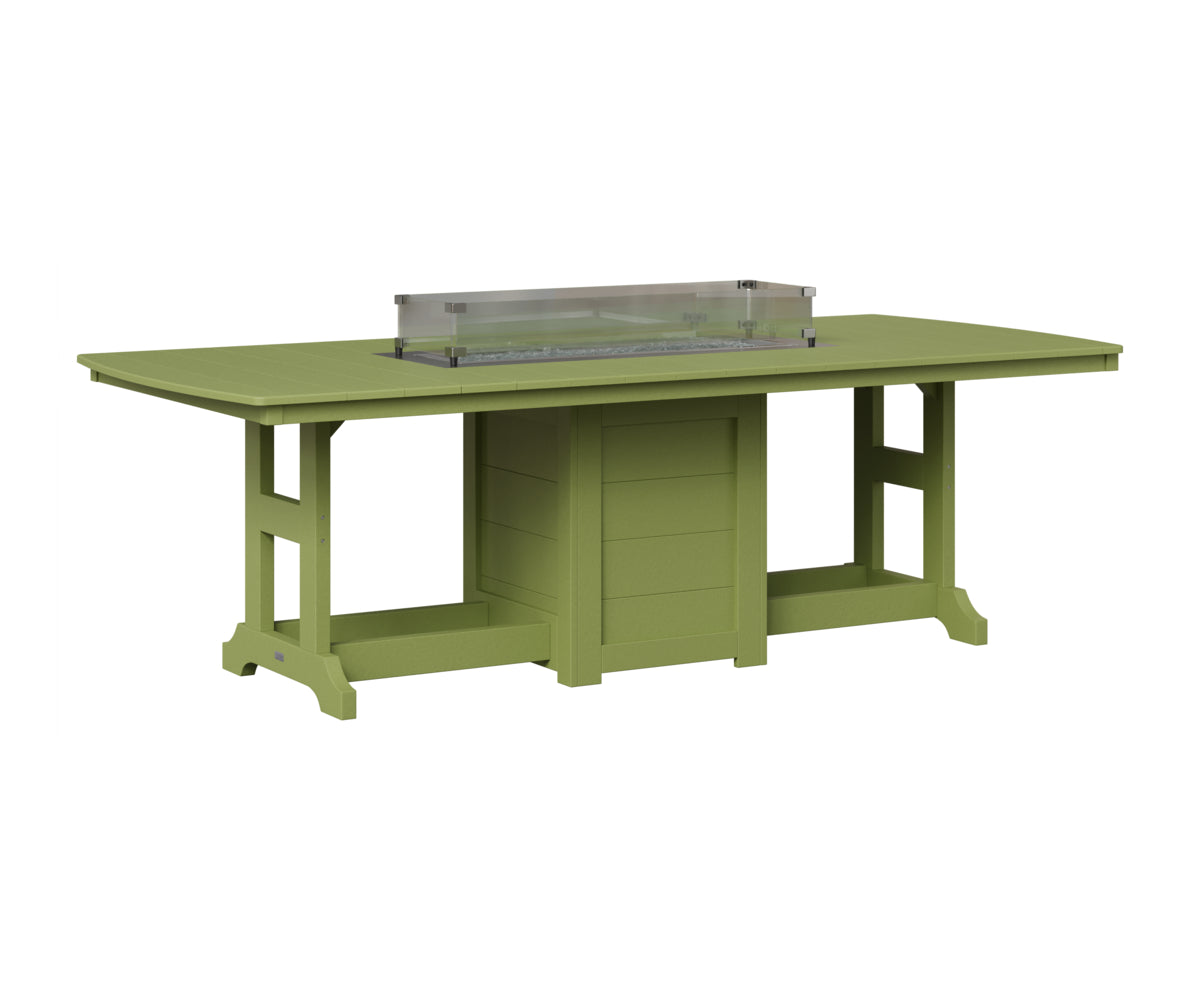 Berlin Gardens Garden Classic 44" x 96" Rectangular Fire Table in Kiwi Green