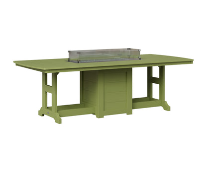 Berlin Gardens Garden Classic 44" x 96" Rectangular Fire Table in Kiwi Green