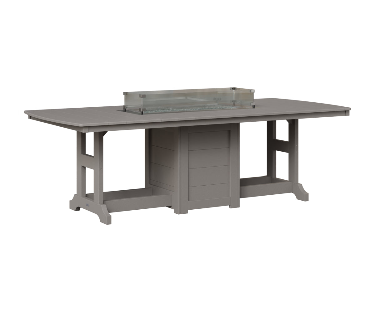 Berlin Gardens Garden Classic 44" x 96" Rectangular Fire Table in Light Gray
