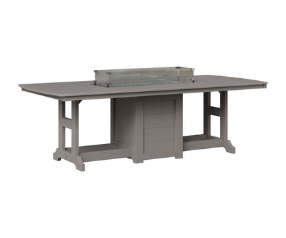 Berlin Gardens Garden Classic 44" x 96" Rectangular Fire Table in Light Gray