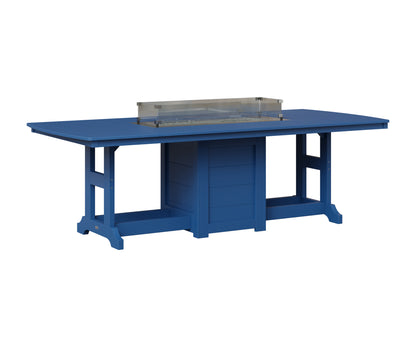 Berlin Gardens Garden Classic 44" x 96" Rectangular Fire Table in Pacific Blue