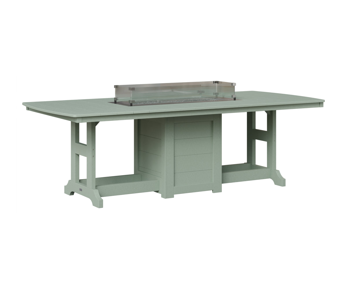 Berlin Gardens Garden Classic 44" x 96" Rectangular Fire Table in Sea Foam