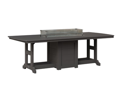 Berlin Gardens Garden Classic 44" x 96" Rectangular Fire Table in Smoke Gray