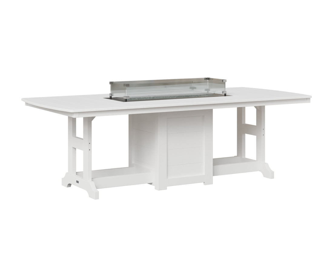 Berlin Gardens Garden Classic 44" x 96" Rectangular Fire Table in White