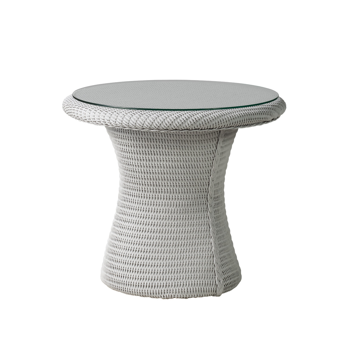 Lloyd Flanders Lloyd Loom 24" Round End Table – 2x2 Weave, lifestyle photo 1