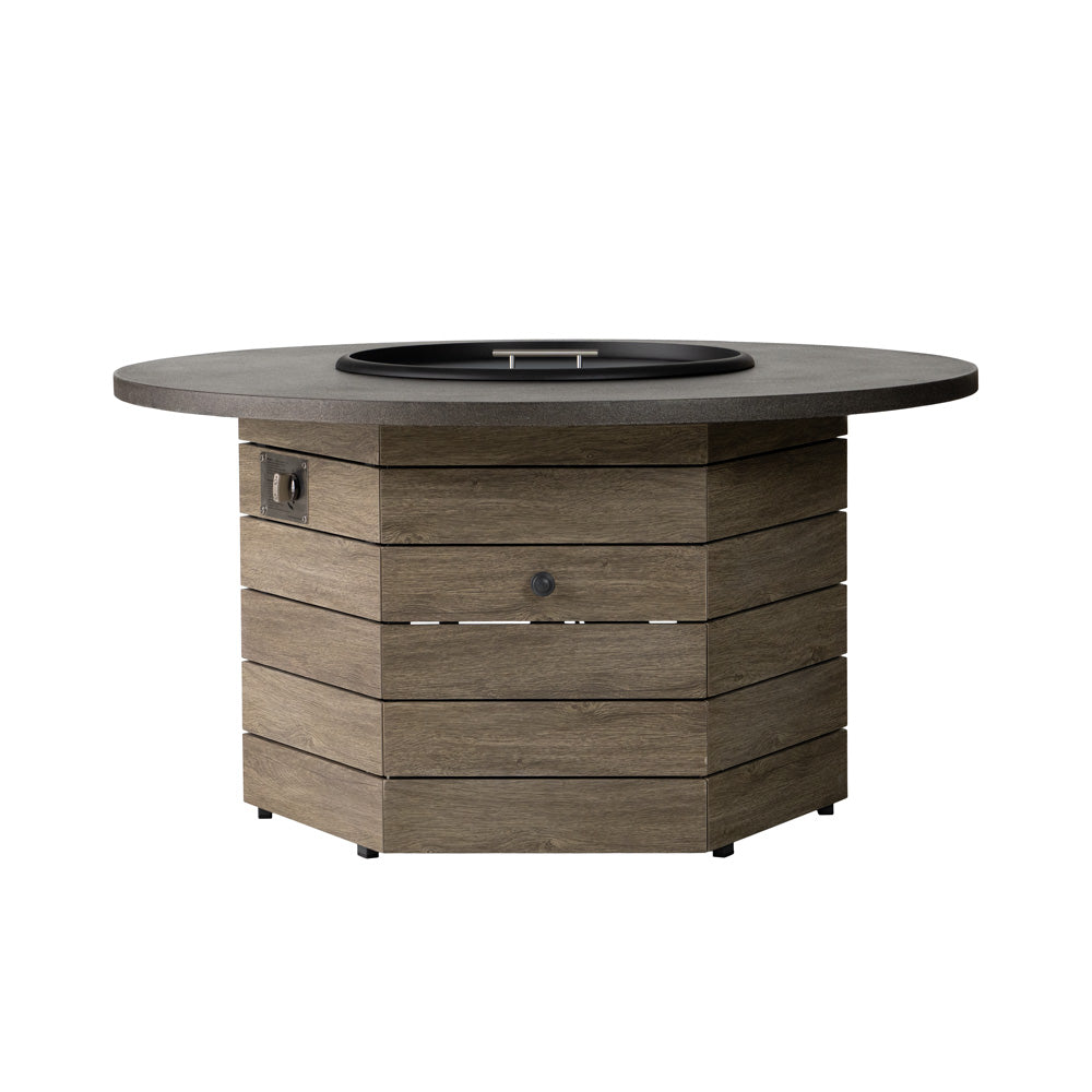 Lloyd Flanders Frontier 48" Hexagonal Fire Table, lifestyle photo 1