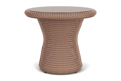 Lloyd Flanders Lloyd Loom 24" Round End Table – 2x2 Weave in Rosewood