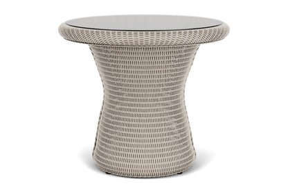 Lloyd Flanders Lloyd Loom 24" Round End Table – 2x2 Weave in Linen