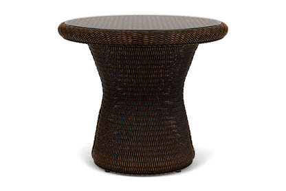 Lloyd Flanders Lloyd Loom 24" Round End Table – 2x2 Weave in Mink