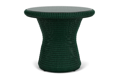 Lloyd Flanders Lloyd Loom 24" Round End Table – 2x2 Weave in Woodland