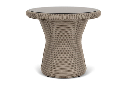 Lloyd Flanders Lloyd Loom 24" Round End Table – 2x2 Weave in French Beige
