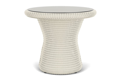 Lloyd Flanders Lloyd Loom 24" Round End Table – 2x2 Weave in Ivory