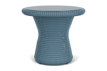 Lloyd Flanders Lloyd Loom 24" Round End Table – 2x2 Weave in Stillwater
