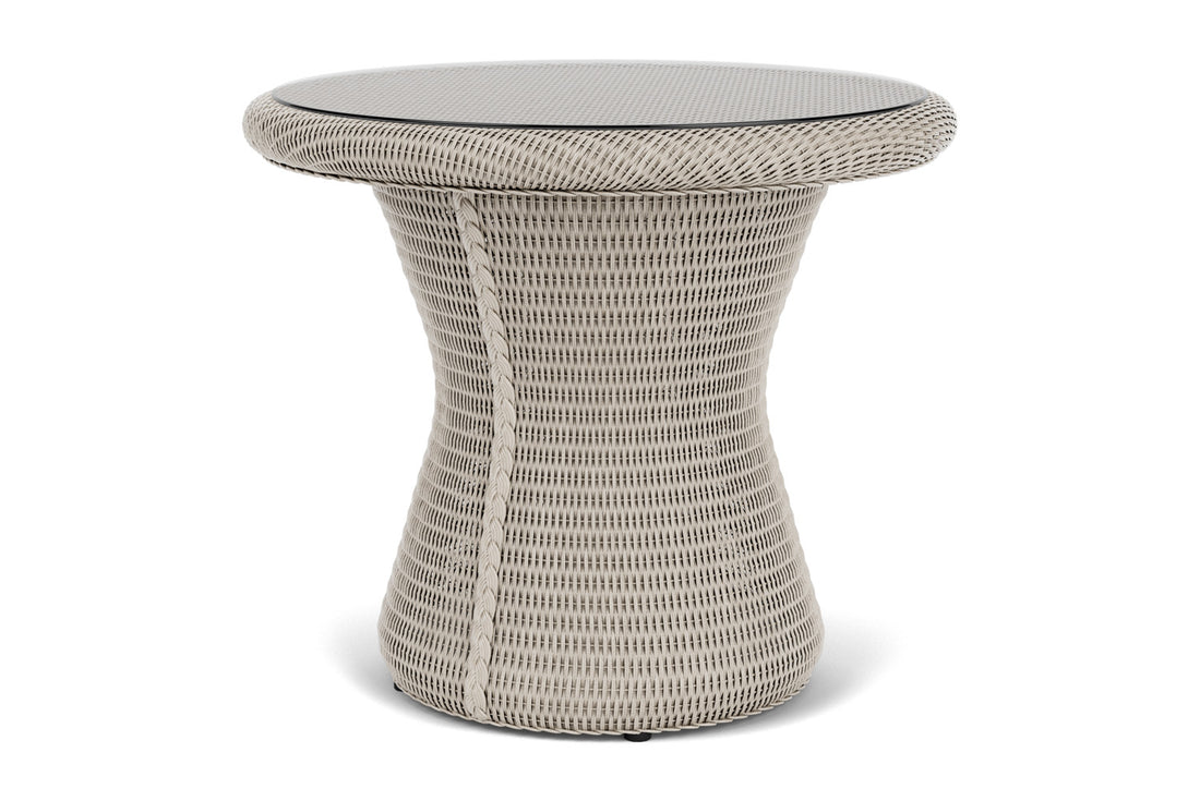 Lloyd Flanders Lloyd Loom 24" Round End Table – 2x2 Weave in Linen, view 3
