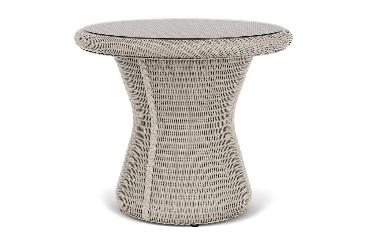 Lloyd Flanders Lloyd Loom 24" Round End Table – 2x2 Weave in Linen, view 3