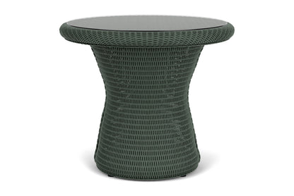 Lloyd Flanders Lloyd Loom 24" Round End Table – 2x2 Weave in Spruce