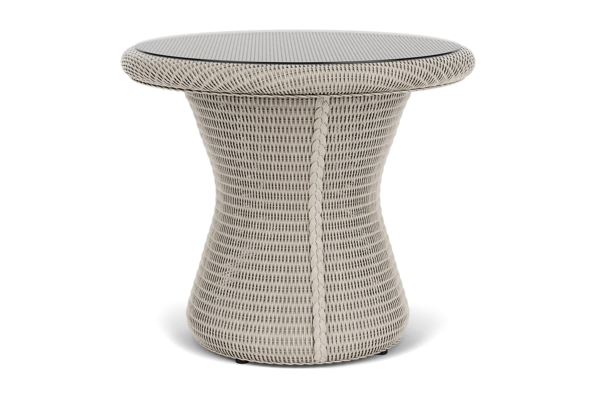 Lloyd Flanders Lloyd Loom 24" Round End Table – 2x2 Weave in Linen, view 5