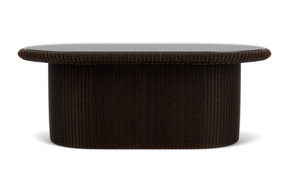Lloyd Flanders Lloyd Loom 50" Oval Cocktail Table – 2x2 Weave in Mink