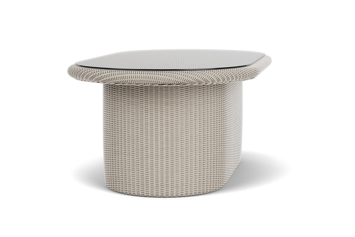 Lloyd Flanders Lloyd Loom 50" Oval Cocktail Table – 2x2 Weave in Linen, view 4
