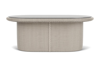 Lloyd Flanders Lloyd Loom 50" Oval Cocktail Table – 2x2 Weave in Linen, view 7