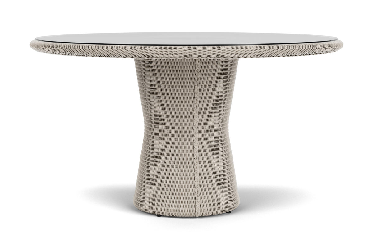 Lloyd Flanders Lloyd Loom 54" Round Pedestal Dining Table – 2x2 Weave in Linen, view 5