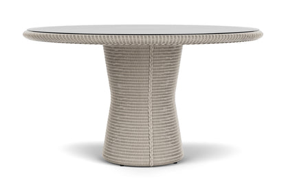 Lloyd Flanders Lloyd Loom 54" Round Pedestal Dining Table – 2x2 Weave in Linen, view 5