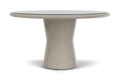 Lloyd Flanders Lloyd Loom 54" Round Pedestal Dining Table – 2x2 Weave in Linen, view 2