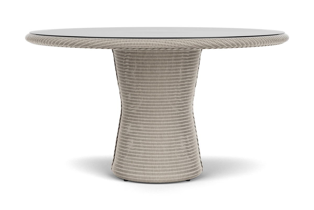 Lloyd Flanders Lloyd Loom 54" Round Pedestal Dining Table – 2x2 Weave in Linen, view 7