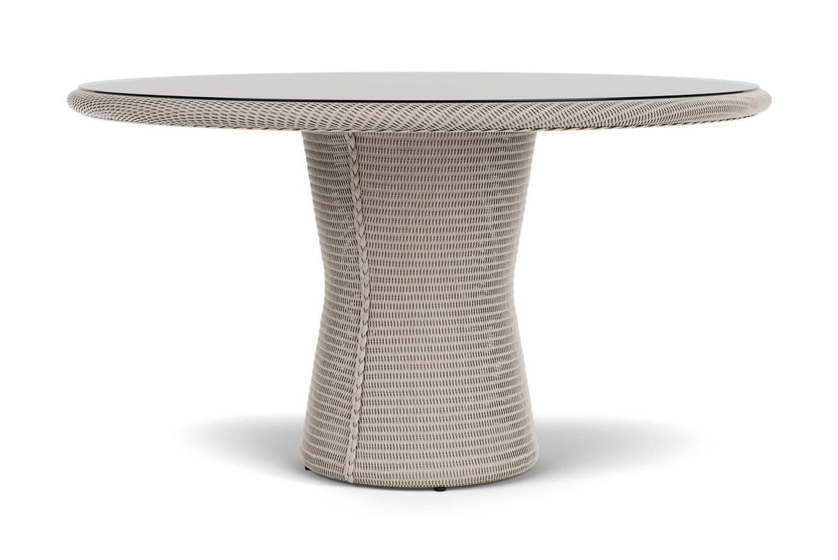 Lloyd Flanders Lloyd Loom 54" Round Pedestal Dining Table – 2x2 Weave in Linen, view 8
