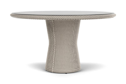 Lloyd Flanders Lloyd Loom 54" Round Pedestal Dining Table – 2x2 Weave in Linen, view 8