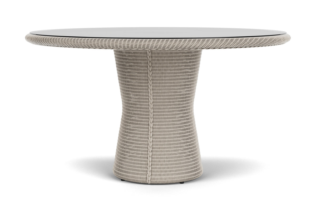 Lloyd Flanders Lloyd Loom 54" Round Pedestal Dining Table – 2x2 Weave in Linen, view 4