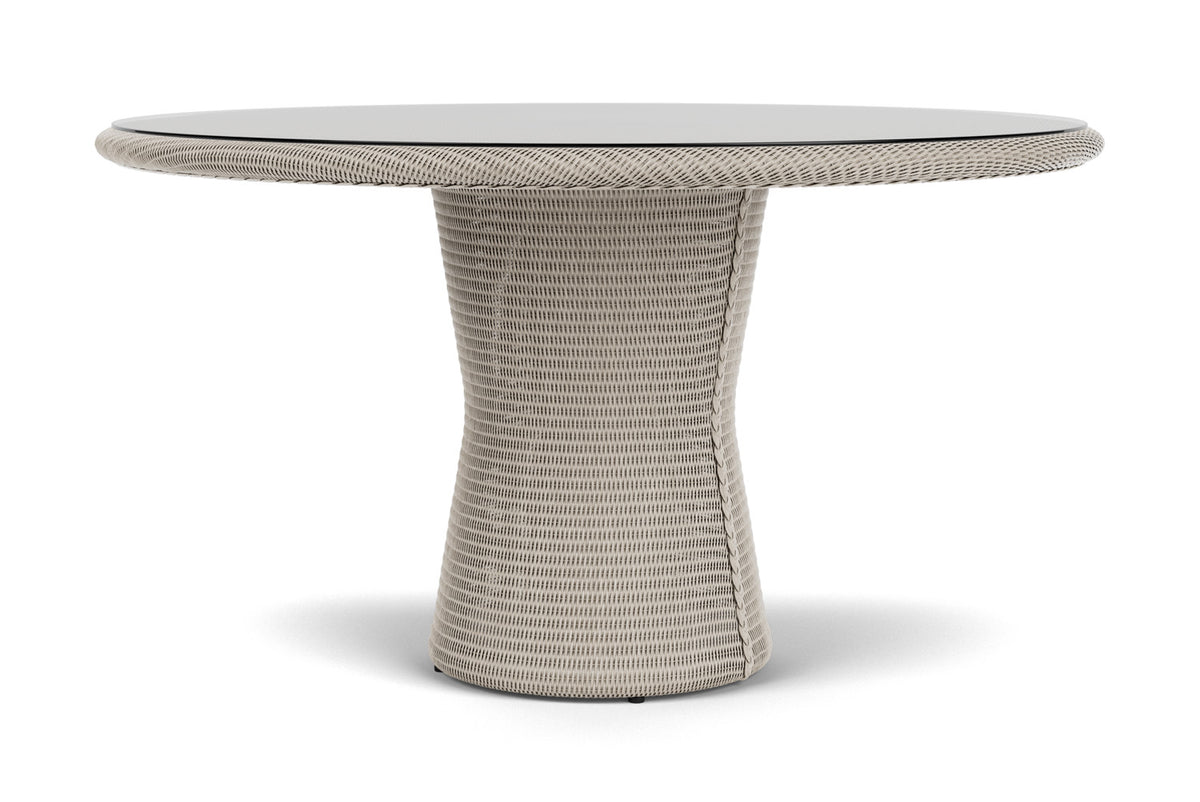Lloyd Flanders Lloyd Loom 54" Round Pedestal Dining Table – 2x2 Weave in Linen, view 10