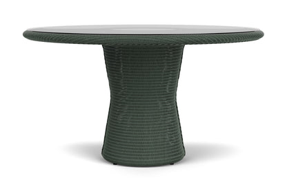 Lloyd Flanders Lloyd Loom 54" Round Pedestal Dining Table – 2x2 Weave in Spruce
