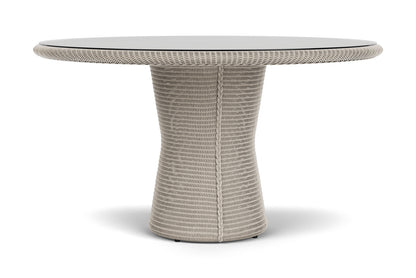 Lloyd Flanders Lloyd Loom 54" Round Pedestal Dining Table – 2x2 Weave in Linen, view 9