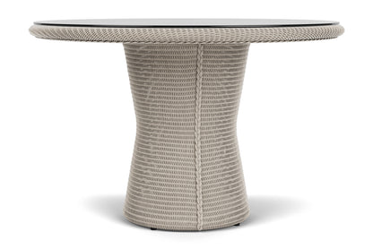 Lloyd Flanders Lloyd Loom 48" Round Pedestal Dining Table – 2x2 Weave in Linen, view 9