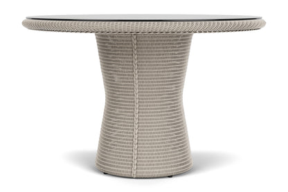 Lloyd Flanders Lloyd Loom 48" Round Pedestal Dining Table – 2x2 Weave in Linen, view 4