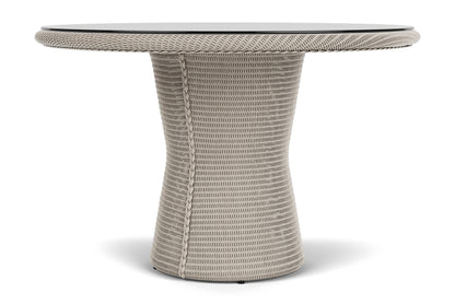 Lloyd Flanders Lloyd Loom 48" Round Pedestal Dining Table – 2x2 Weave in Linen, view 8