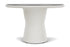 Lloyd Flanders Lloyd Loom 48" Round Pedestal Dining Table – 2x2 Weave in Matte White